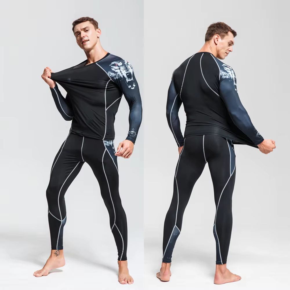 Sous-vêtements thermiques de Ski pour hommes, ensemble de Compression, collants thermiques, Leggings d'hiver, combinaison de basket-ball, séchage rapide