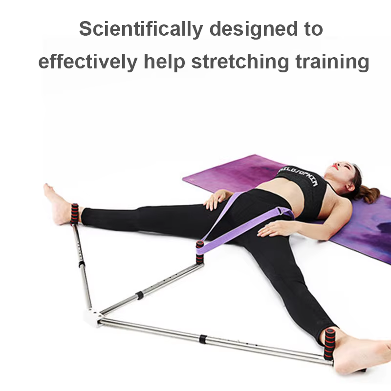 Civière de jambe réglable en acier inoxydable, machine d'étirement fendue, équipement d'entraînement de flexibilité, exercice de danse de yoga à domicile, 3 barres