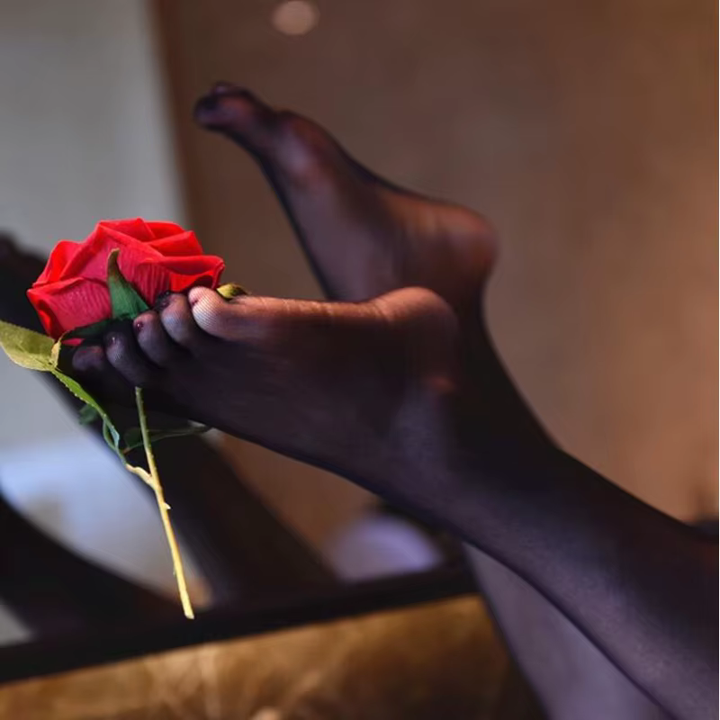 Collants sans couture ultra-fins unisexes pour femmes, collants à cinq orteils dans, collants sexy sans entrejambe, bas transparents en nylon noir