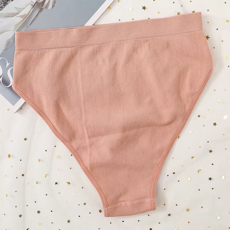 1Pc taille haute culottes femmes slips sans couture coupe