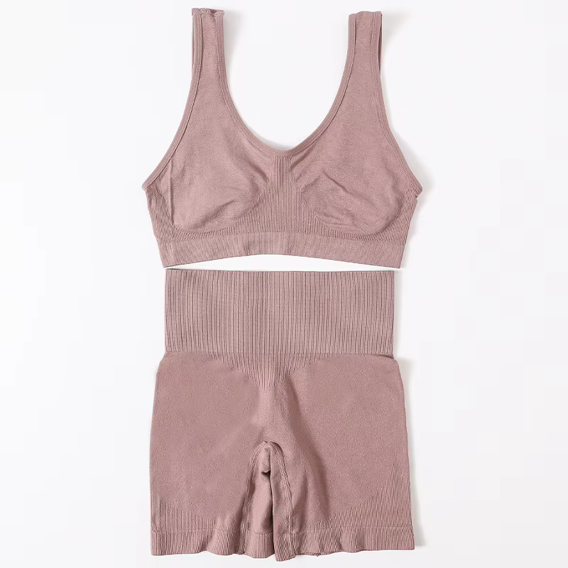 Ensemble de soutien-gorge et culotte taille haute sans couture pour femmes