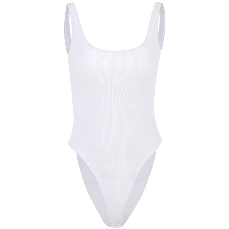 Costume de batterie à bretelles blanches pour femme
