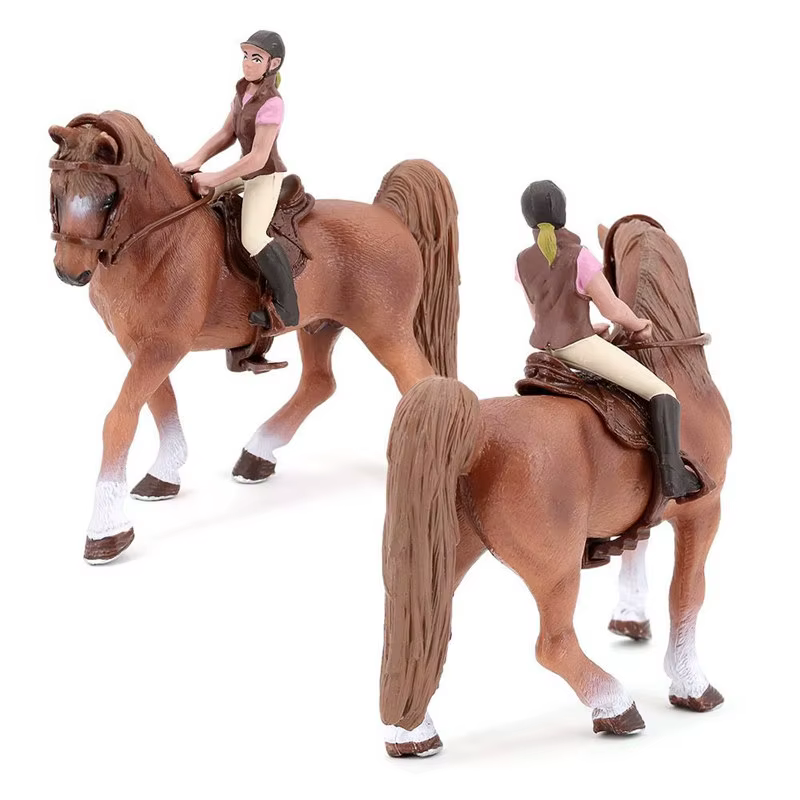 Chevalier équestre chaud cavalier animaux chevaux modèles Action & jouets ​ Figurines Solide Appaloosa Harvard Hannover Clydesdale Gif de Noël