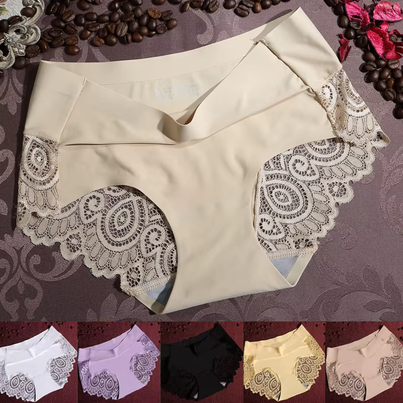 Culotte en dentelle sans couture pour femme