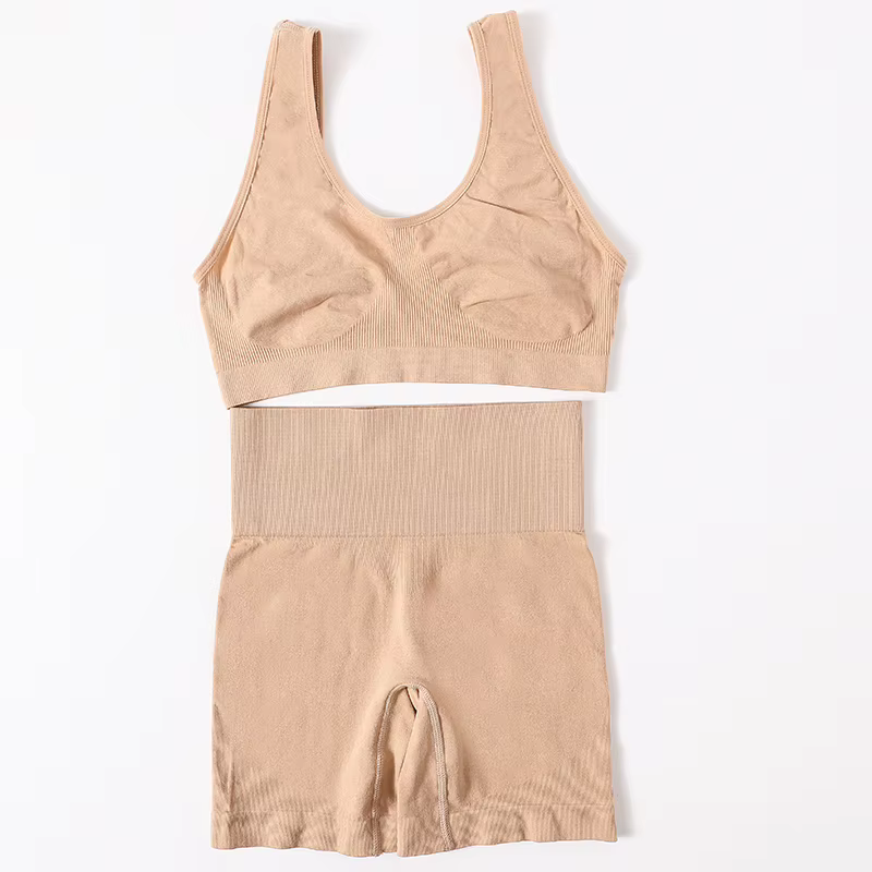 Ensemble de soutien-gorge et culotte taille haute sans couture pour femmes