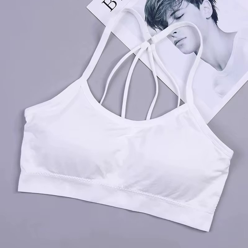 Soutien-gorge Sexy haut femmes soutien-gorge de Sport à fort Impact pour salle de Sport Fitness Yoga femme Pad vêtements de Sport débardeur Sport Push Up Bralette топ ж dikrien