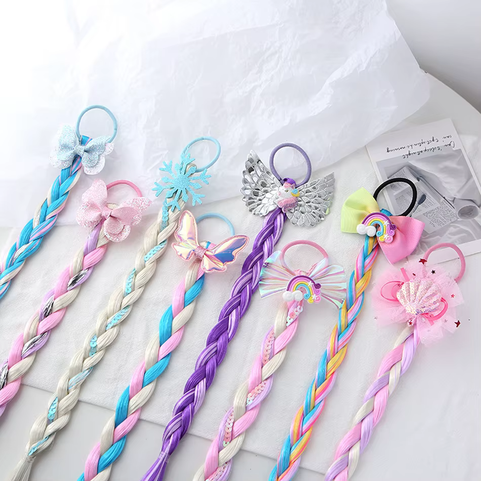Princesse tresse Elsa bandeau postiche Cosplay perruques tressées pour Elsa habiller ensemble pour enfant en bas âge filles fête mariage anniversaire
