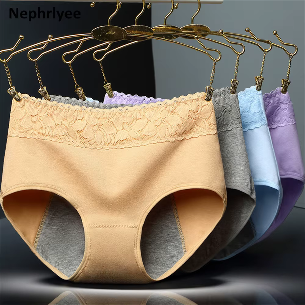 Culotte Menstruelle Imperméable en Coton à Absorption Rapide pour Femme