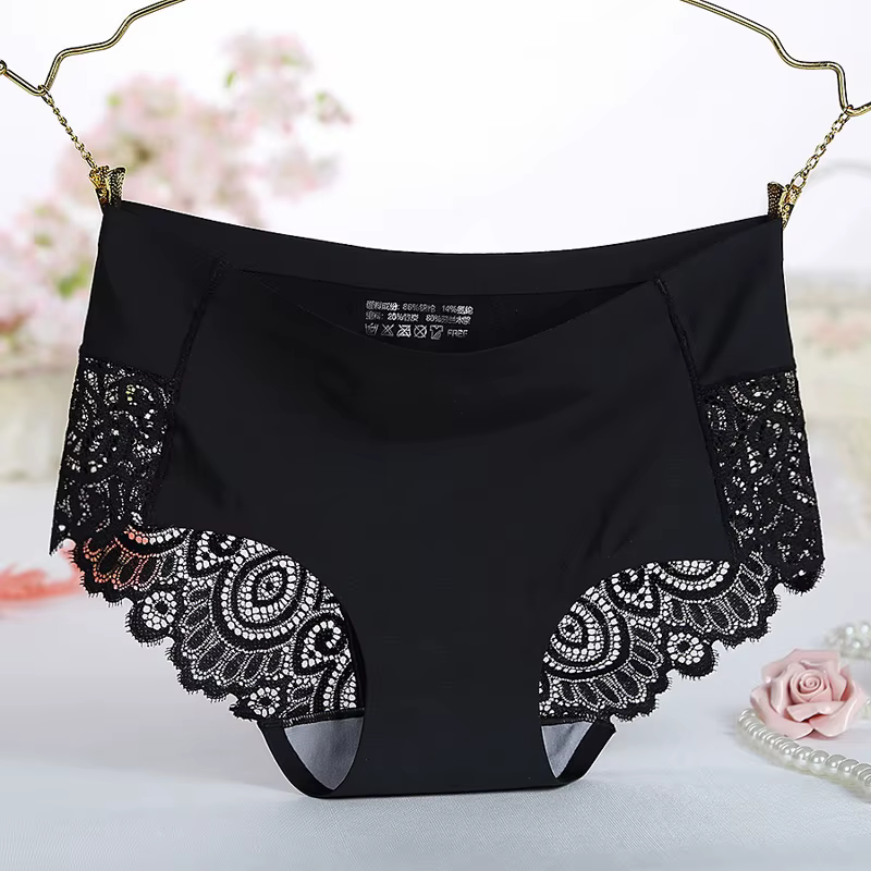 Culotte en dentelle sans couture pour femme