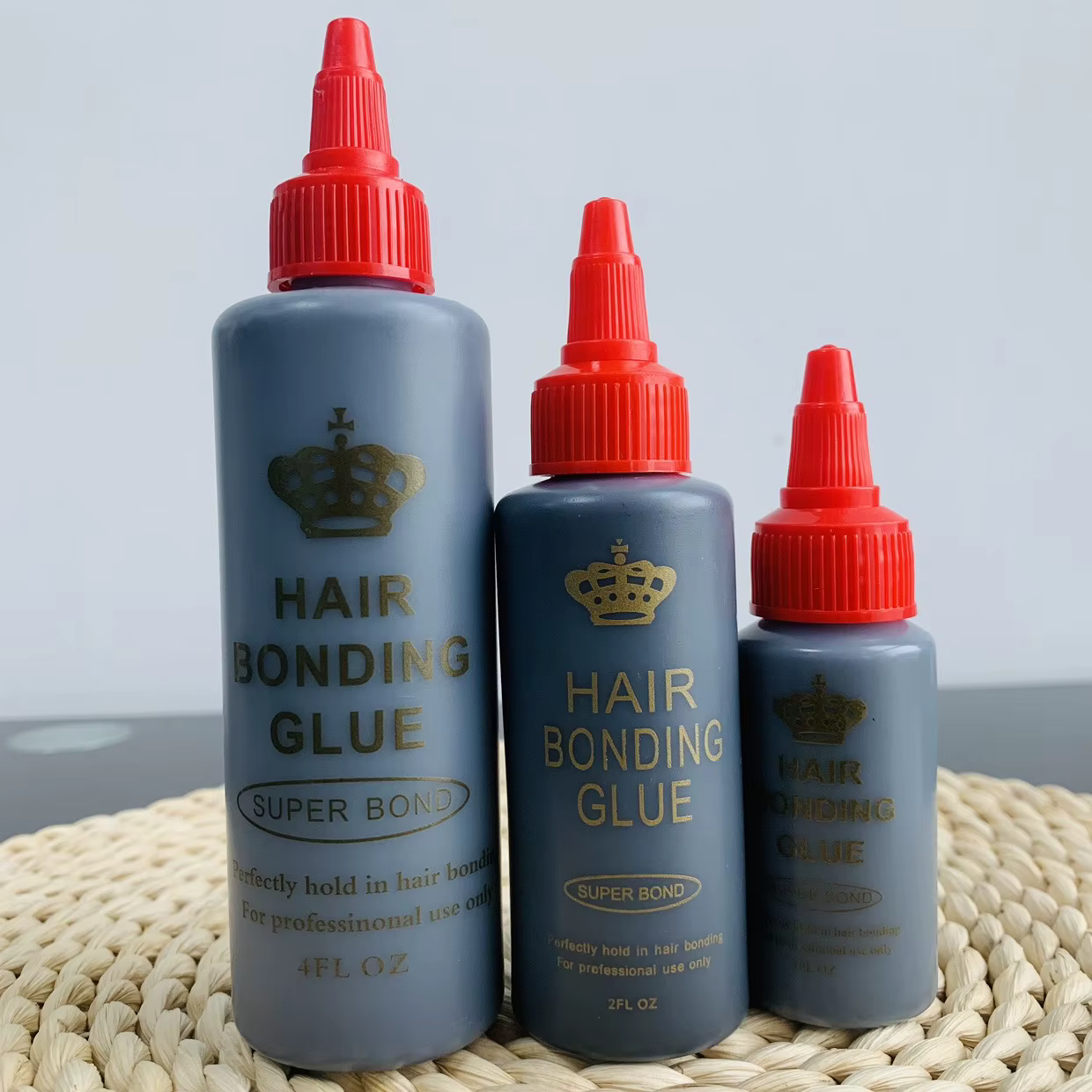 Colle de tissage de cheveux noirs, Anti-champignon imperméable, Super liaison pour une tenue parfaite dans la colle de dentelle
