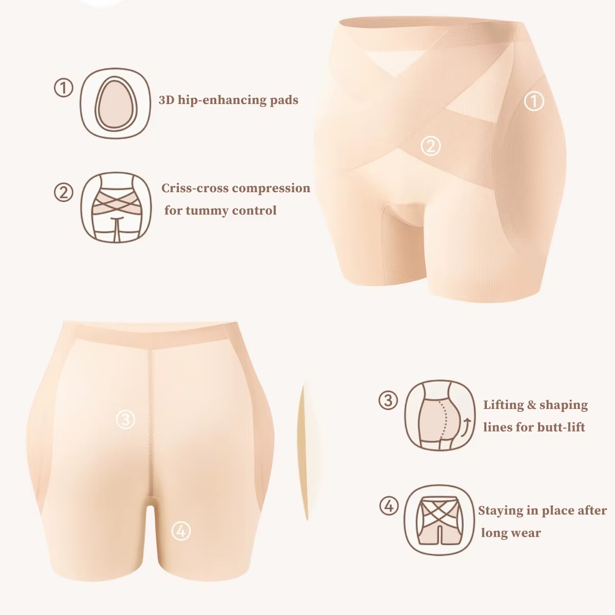 Shorts rehausseurs de hanches