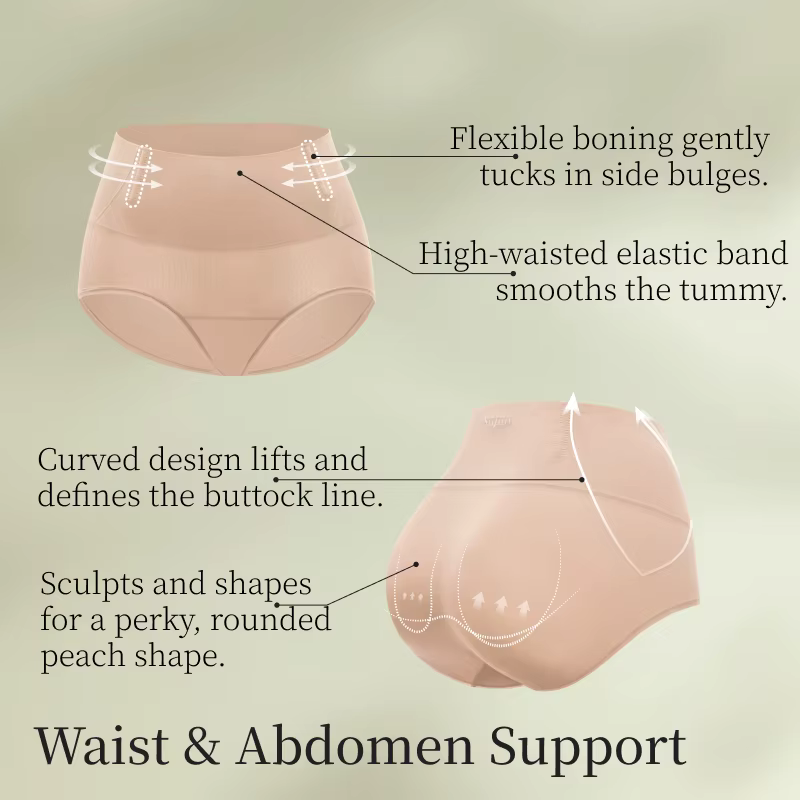SUJIIN femmes taille moyenne culotte haute élasticité confortable doux pour la peau