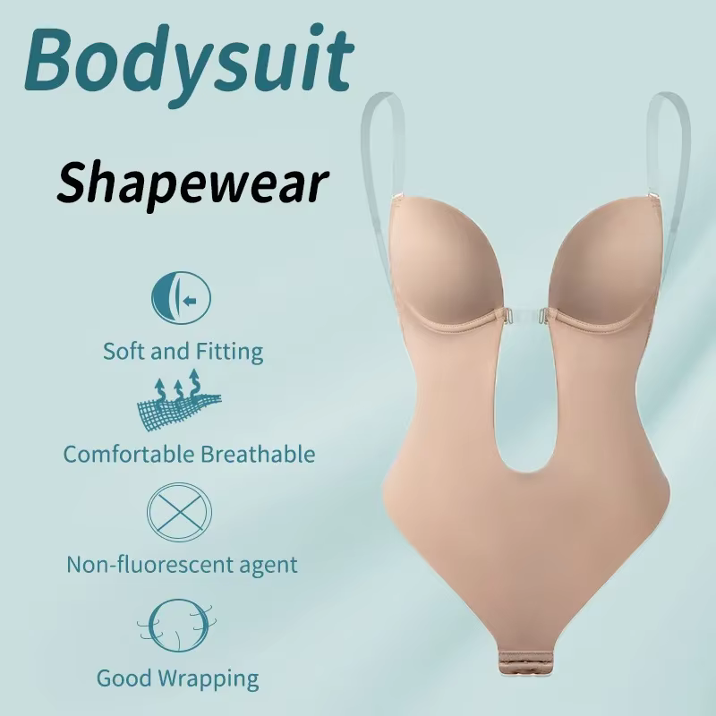 Femmes corps complet Shaper soutien-gorge dos nu Body string Invisible Shapers ventre contrôle Shapewear ceintures gaine sous-vêtements amincissants