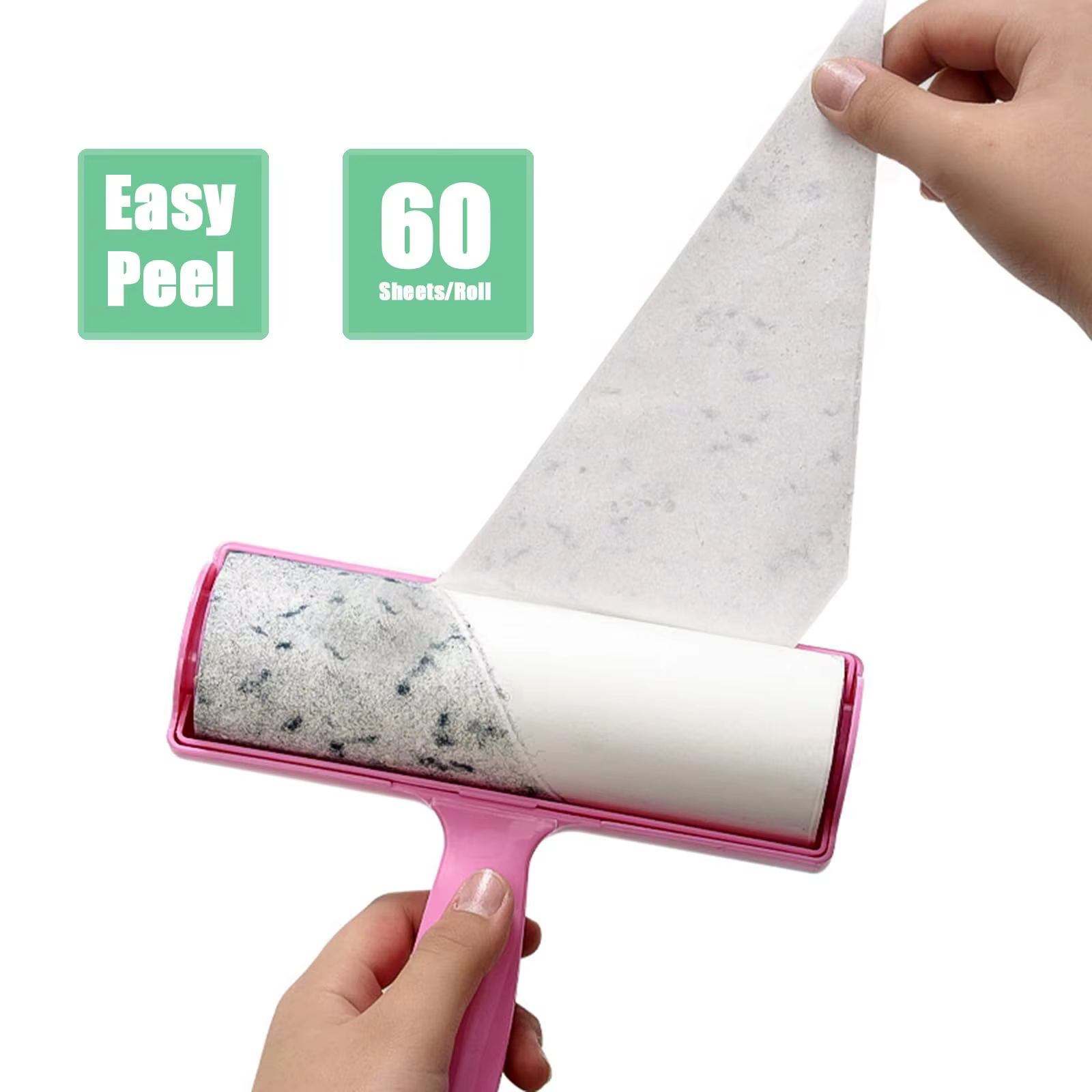 Recharges de rouleaux anti-poils de 6,3/7,48/9,45 pouces, extra collantes, pour poils d'animaux, 60 feuilles par rouleau, lot de 5, 300 feuilles au total