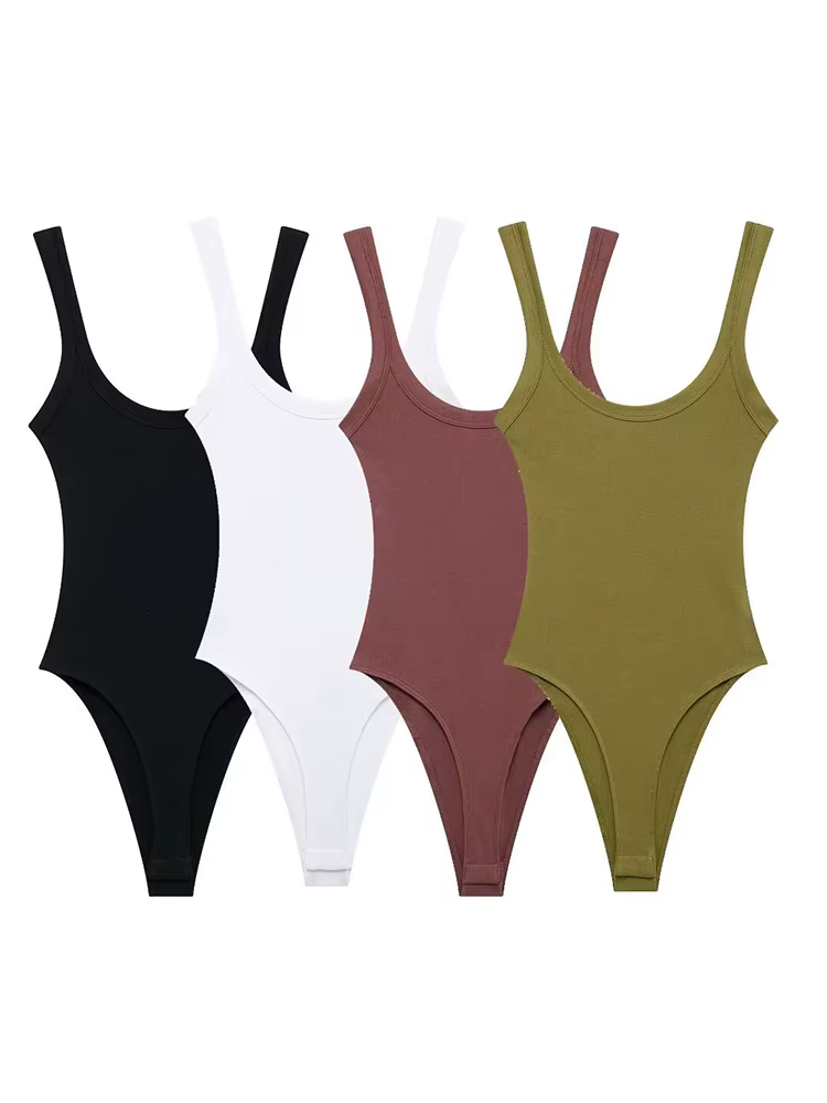Body côtelé slim pour femmes