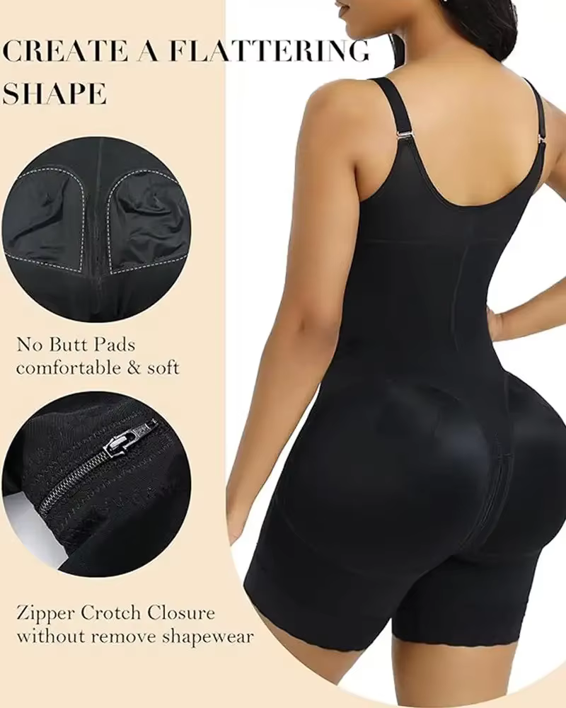 Femmes ventre ventre contrôle bout à bout levage fermeture éclair post-partum BodyShaper Fajas colombien Double Compression Corset taille formateur