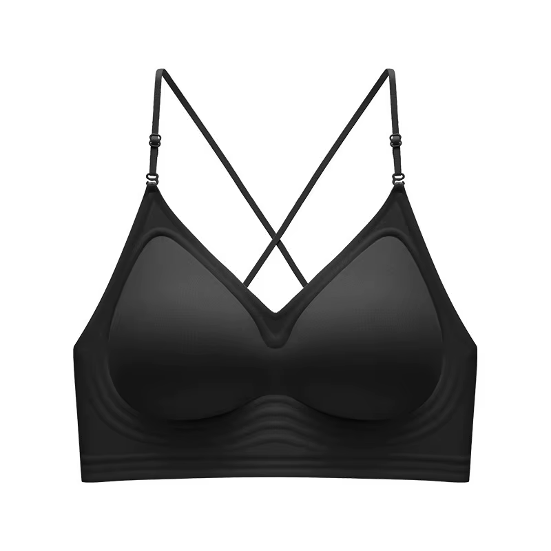 Soutien-gorge d'été pour femme, rehausseur de dos : à fines bretelles, push-up, dos nu, sans couture, à fermeture au cou, discret, sexy et confortable
