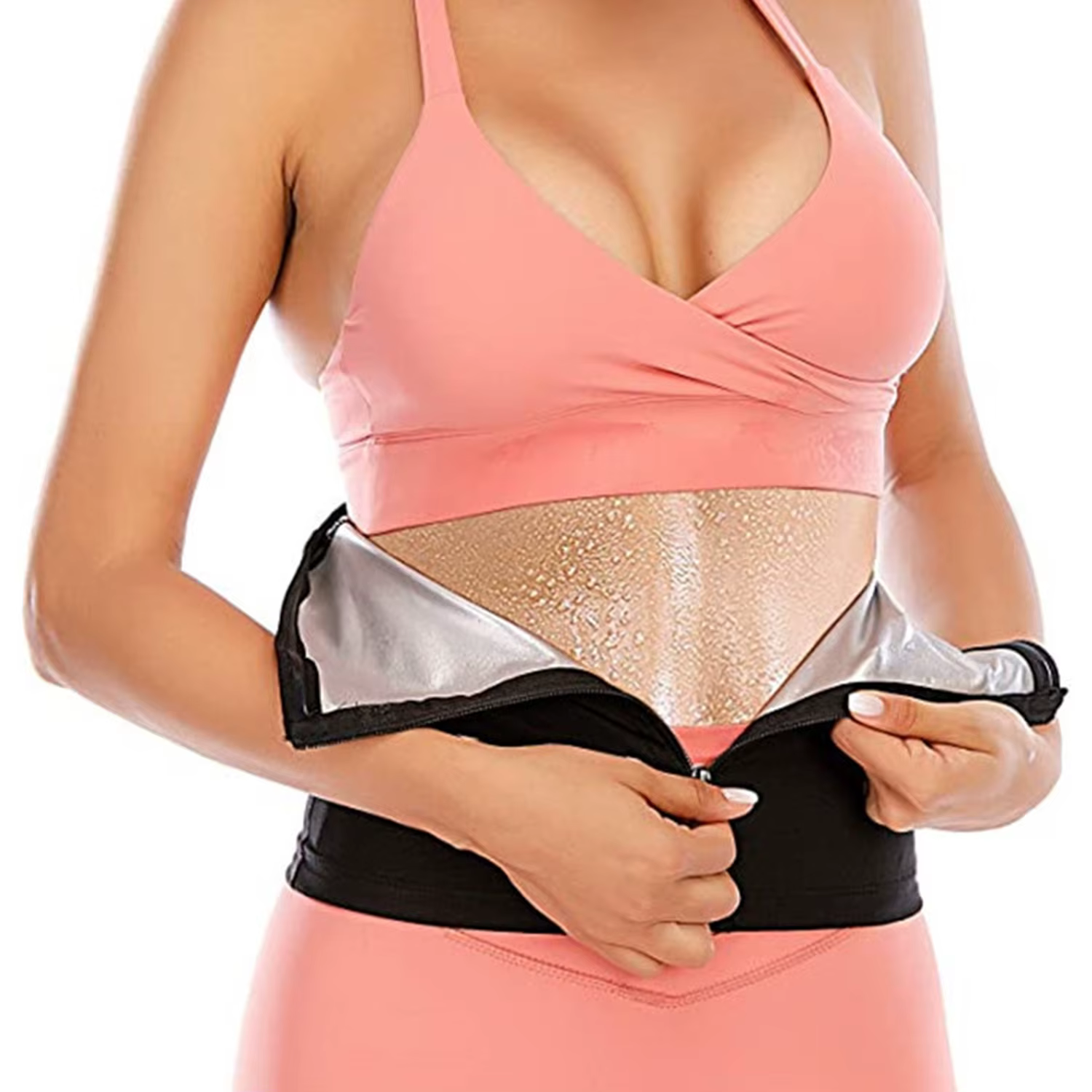 Ceinture amincissante à fermeture éclair