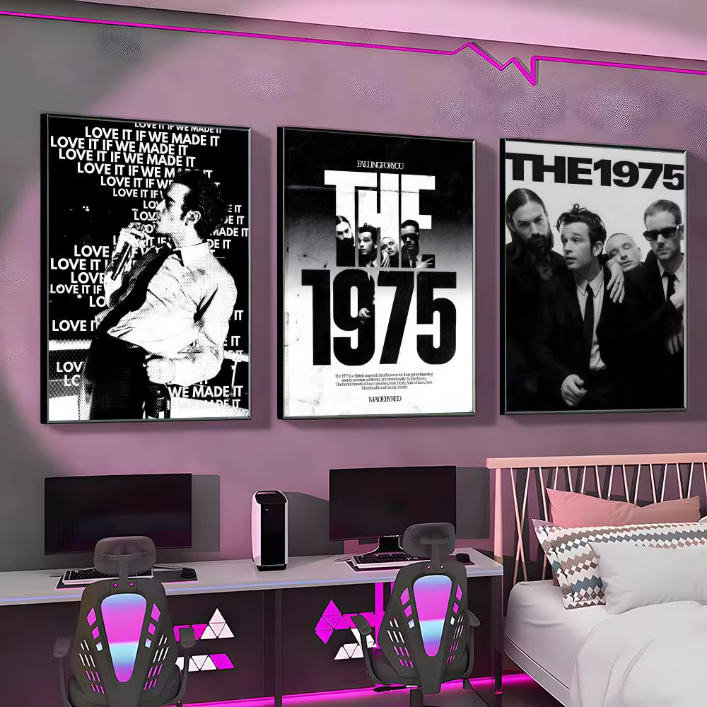 Affiche murale imprimée, décoration murale intérieure, décoration pour la maison et le bureau, groupe T-The 1975