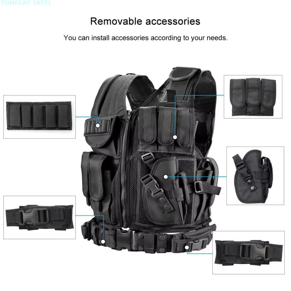 Vêtements de sécurité pour la chasse, Swat DulglaSwat, Chest Rig, Multi-Poches, Swat Army Cs, Chest Rig, Accessoires de camping