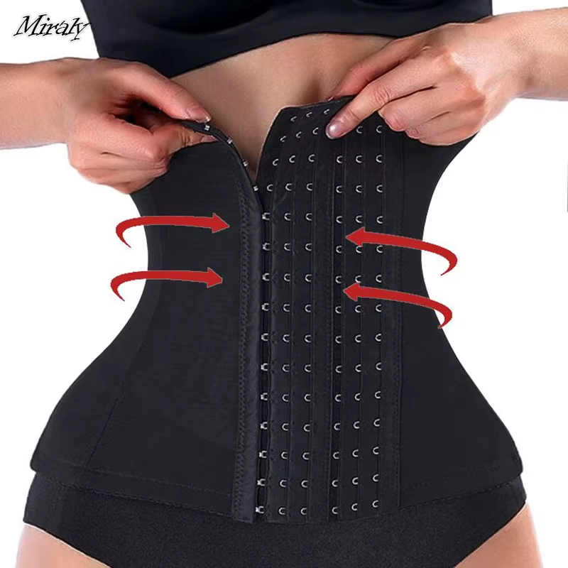 Shapewear pour femmes contrôle du ventre Fajas corps Shaper fermeture éclair ceinture taille formateur pansement