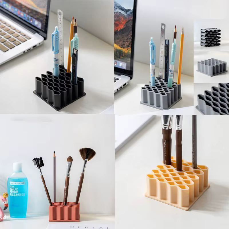 Support de bureau pour onguents, en plastique, organiseur de rangement pour cosmétiques et stylos, avec compartiments pour onguents domestiques