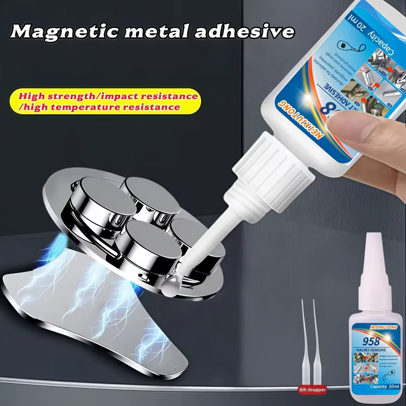 Colle magnétique 20G, 1 pièce/2 pièces, adhésif spécial pour aimants, colle à séchage rapide adaptée au collage du plastique, du métal, du bois, du PVC, du nylon