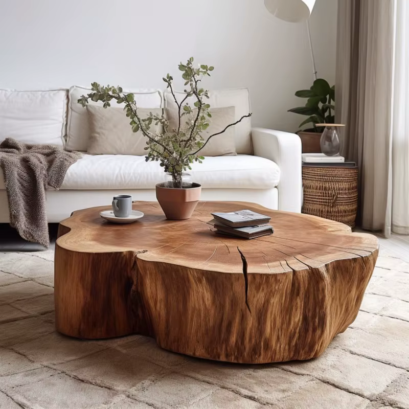 Table basse minimaliste unique, esthétique, gain de place, pour salon, table basse de luxe, table de service, mobilier de patio