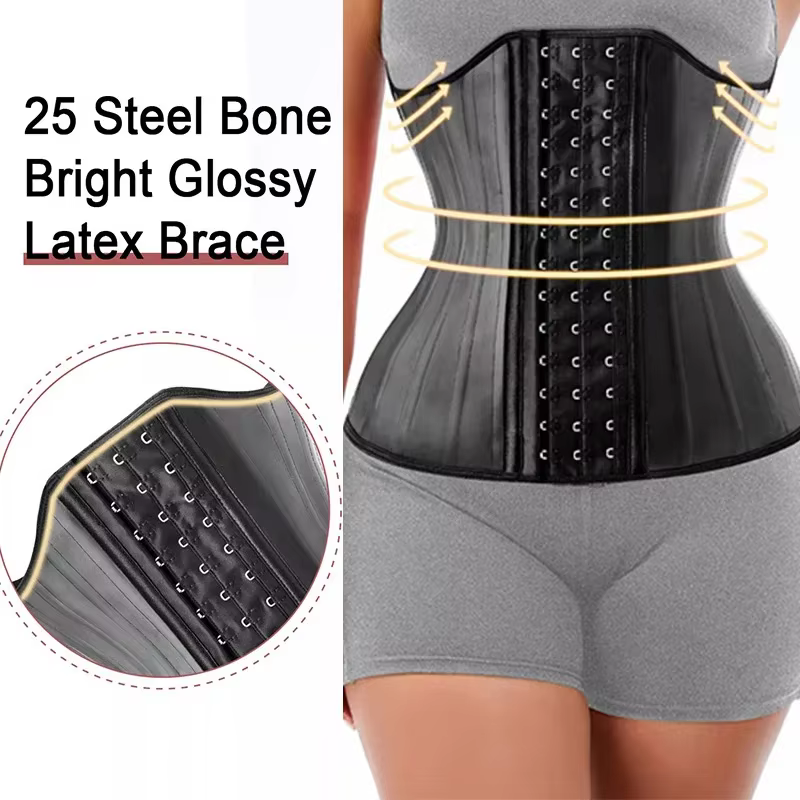 Body Shaper Shapewear femmes 25 os en acier Latex taille formateur Corset