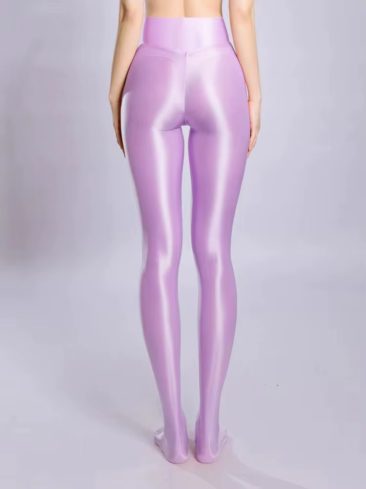 Nouveaux Collants en Nylon Brillant Effet Pêche