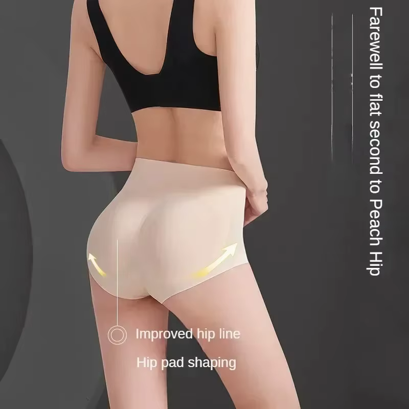Culotte gainante sans couture d'été avec coussinets en silicone pour les hanches et rehausseurs de fesses