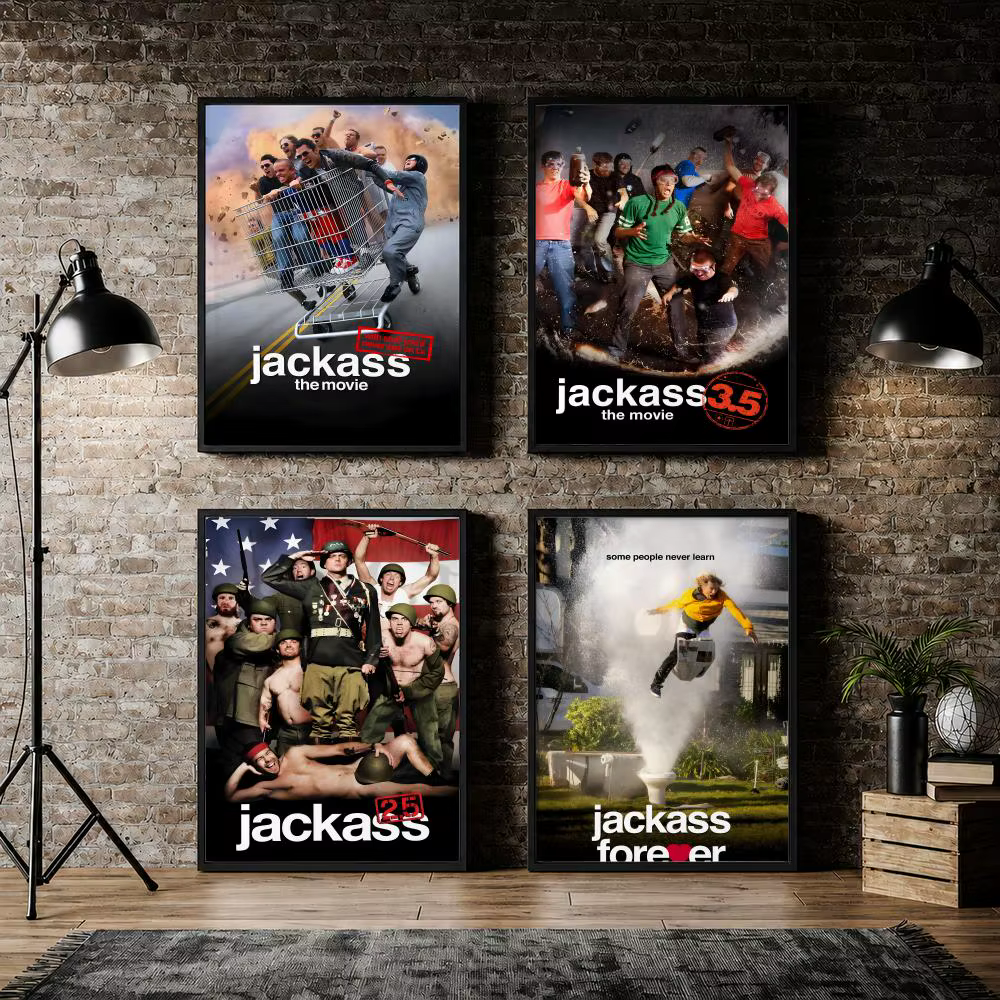 Affiche de film J-JACKASS The M-Movie Comedy en PVC HD, affiche moderne à coller, décor mural pour la maison, le bureau, le salon, la salle à manger