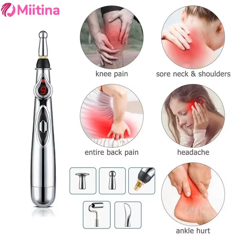 Stylo d'acupuncture électronique stylo à pointe méridien énergie stylos méridiens stylos de Massage thérapie d'acupuncture soins de santé soulagement de la douleur Laser