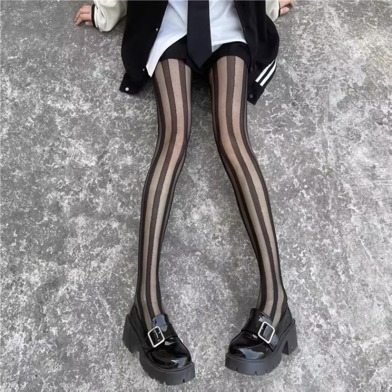 Cuisse rayée bas hauts collants Lingerie bonneterie Ultra-mince