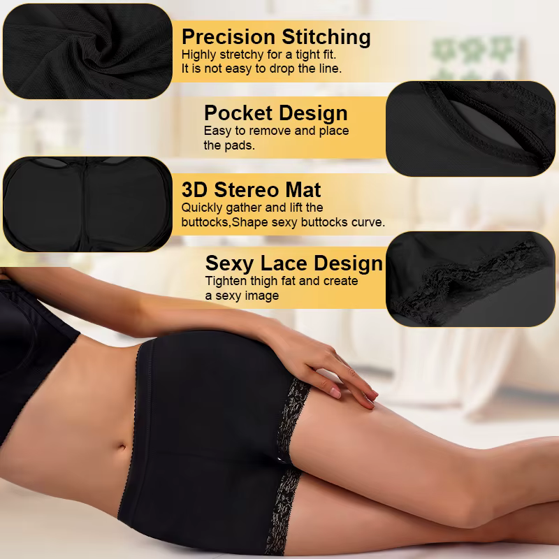 Femmes bout à bout culotte faux fesse corps Shaper sous-vêtements rembourrés dame sexy ascenseur fesses taille haute ventre contrôle hanche culotte