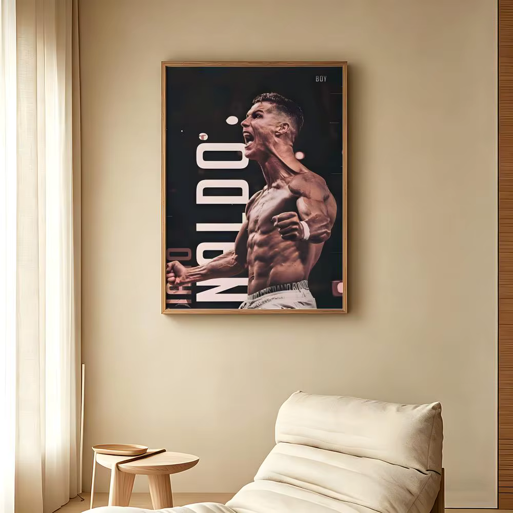 Affiches sportstar C-C.R-Ronaldo, impression sur papier auto-adhésif, pour la maison, le salon, la chambre à coucher, l'entrée, le Bar, le café, l'art