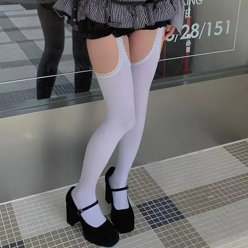 Collants en velours à larges bandes pour femmes