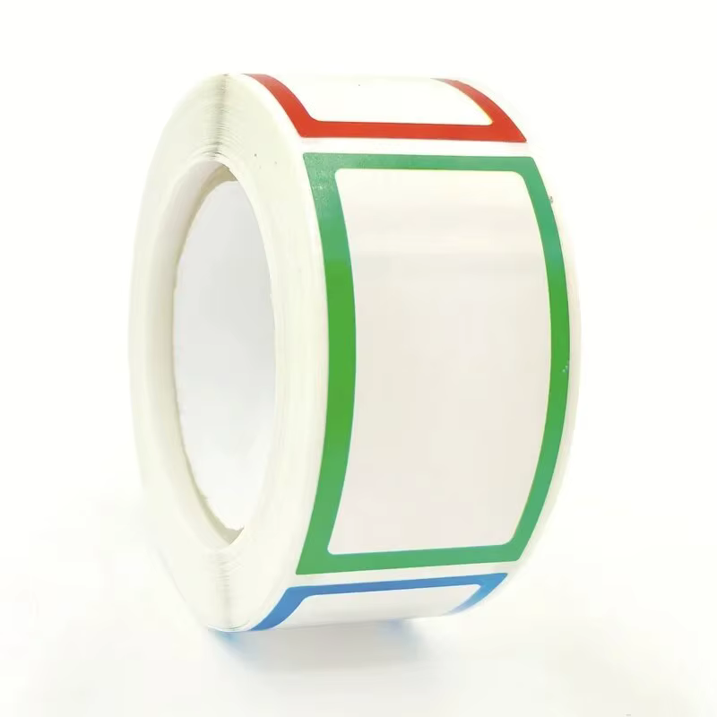 Grande étiquette auto-arina colorée avec vierge, autocollants de note autocollante, nom manuscrit, grande étiquette rectangulaire, 250 pièces