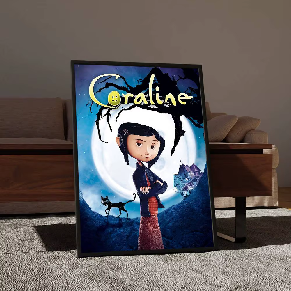 Affiches vintage classiques 5D Anime C-Coraline, affiches rétro de qualité HD pour décoration murale de la maison