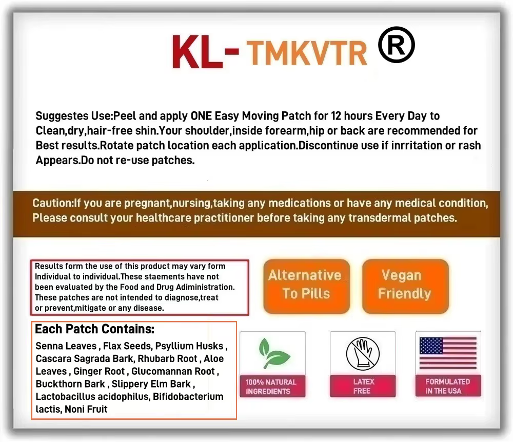 30 patchs nettoyants pour le côlon et patchs transdérmiques détox avec fibre probiotique pour le soulagement de la constipation et le soutien du gonflage