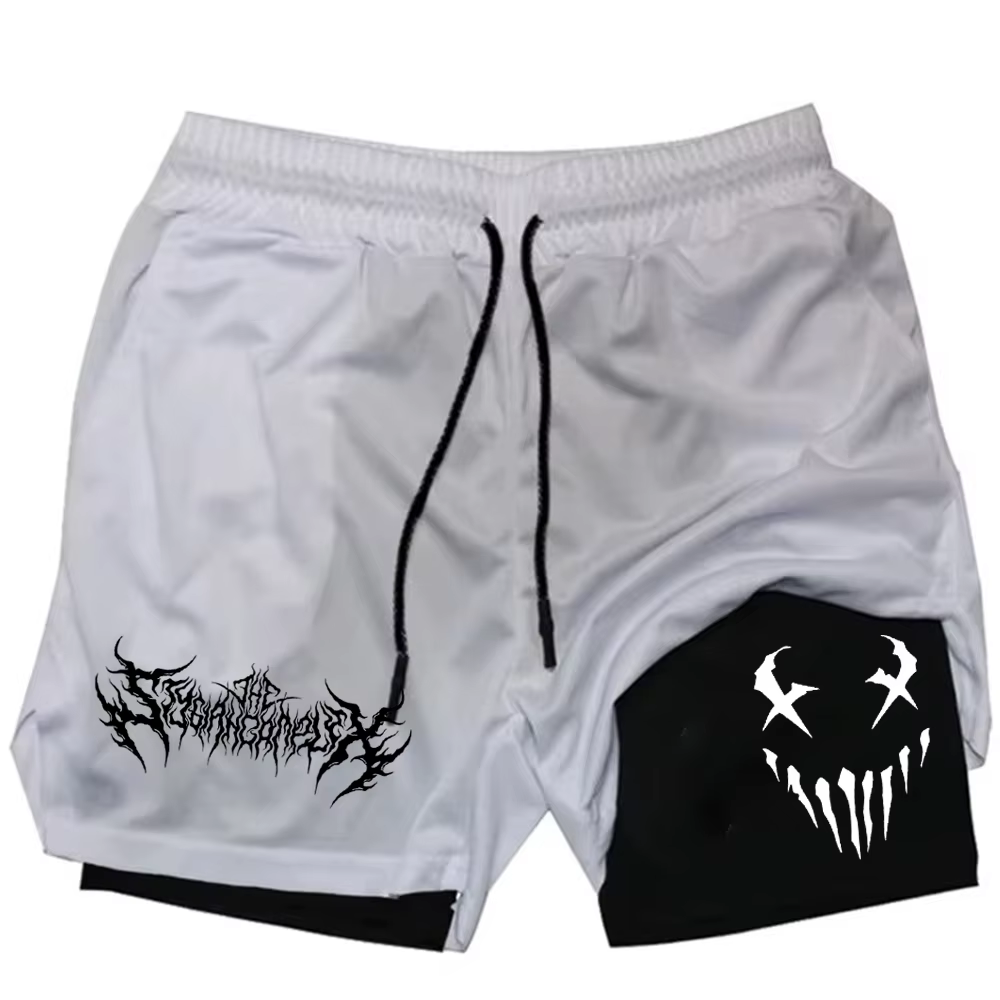 Fury hommes Shorts de course 2 en 1 Double pont Sport Shorts vêtements de Sport Gym Fitness pantalon court entraînement Jogging bas vêtements pour hommes