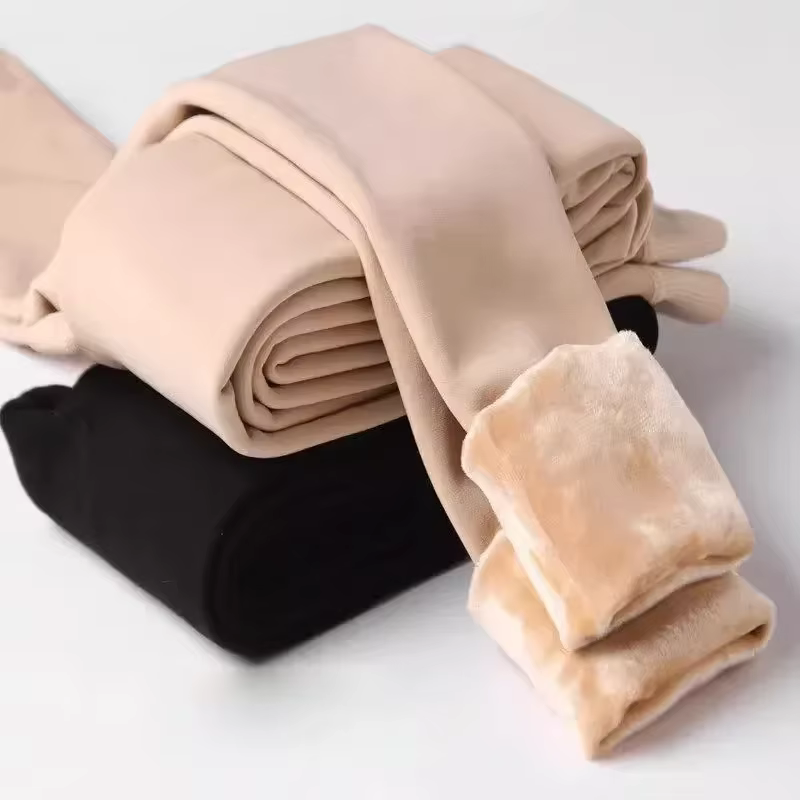 Collants doublés polaire colorés femmes
