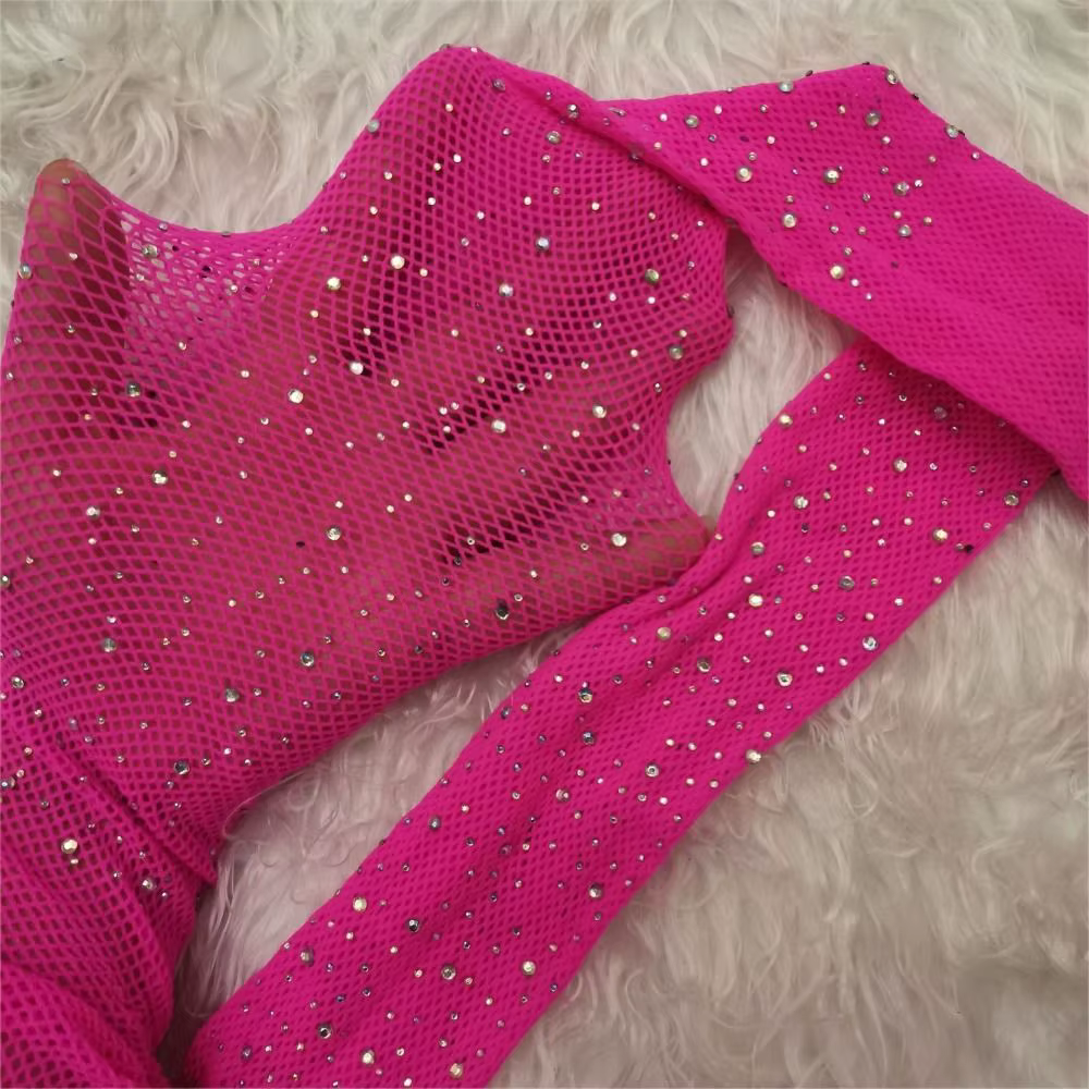 Collants résille brillants à la mode