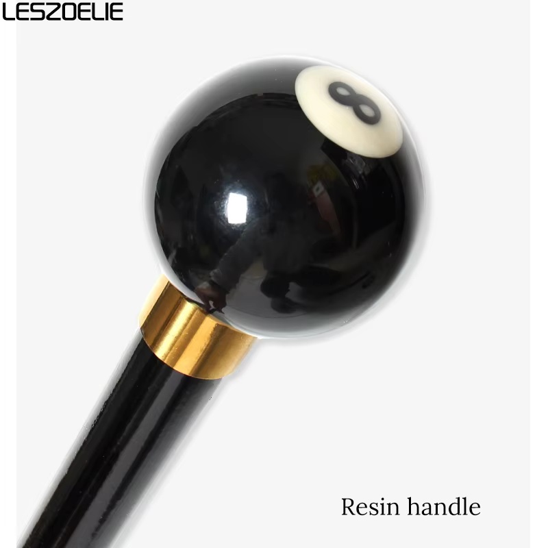 Canne de marche en bois de hêtre noir avec poignée à 8 billes, bâton détachable en 2 parties, élégant, pour hommes et femmes, usage quotidien, cosplay