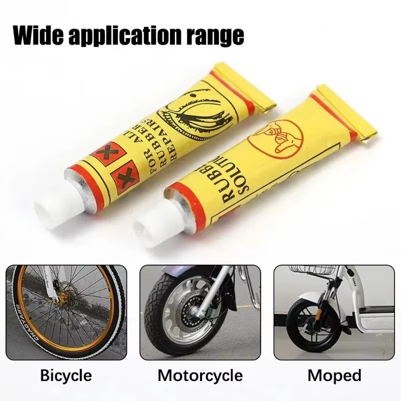 Colle de réparation de pneus 6ml pour voiture, moto, vélo – Agent de vulcanisation d'urgence portable pour réparation de chambre à air