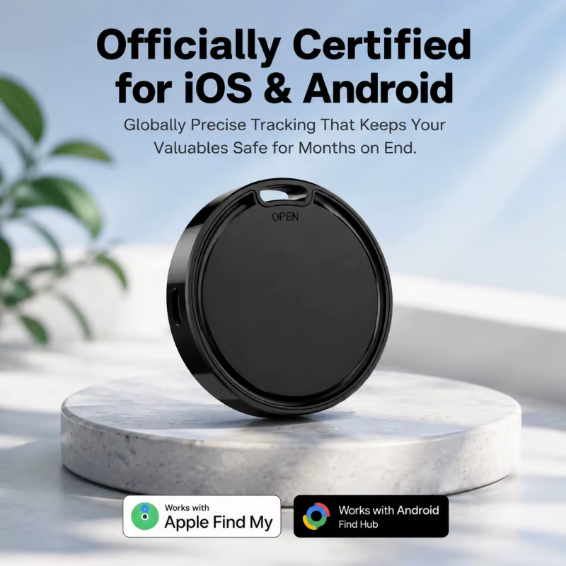 Un traceur intelligent compatible avec les systèmes iOS et Android, conçu pour aider à éviter la perte de clés, de portefeuilles et d'autres objets.
