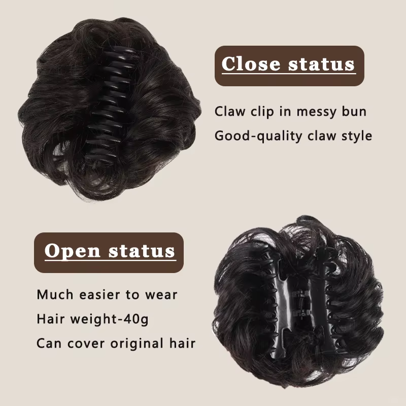 Perruque synthétique tressée bouclée et volumineuse, style chignon désordonné, idéale pour le quotidien, les mariages et les fêtes féminines