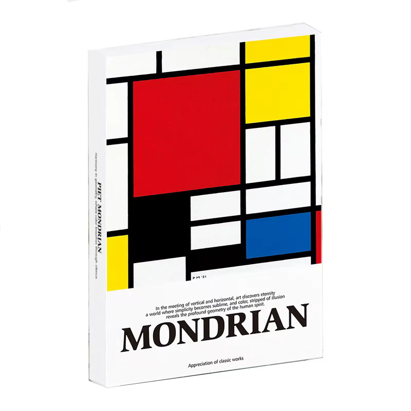 Lot de 30 cartes postales d'art hollandais Piet Mondrian, style INS, cartes de vœux, cartes de messages, cartes de souhaits pour journal DIY, décoration murale pour la maison