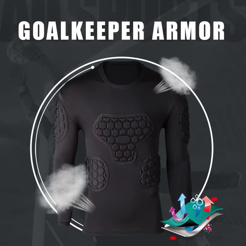 Nouveau Football gardien de but pantalon d'entraînement maillots de gardien de but Kit vêtements genou coude rembourré tout autour Alveolate protecteur équipement