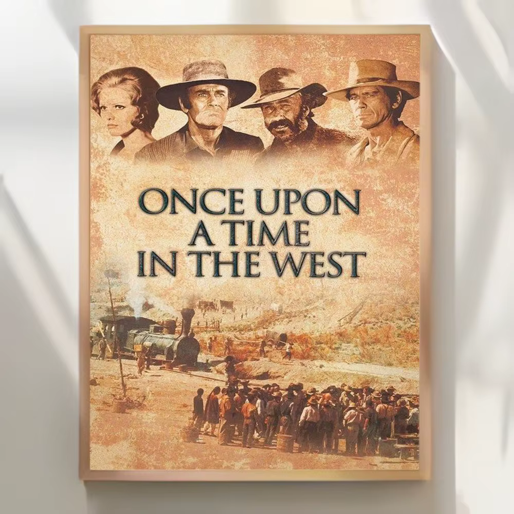 Affiche « Once Upon a Time in the West », autocollante, imperméable, décoration murale pour café, bar, salle, cadeau